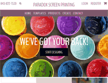 Tablet Screenshot of paradoxprints.com